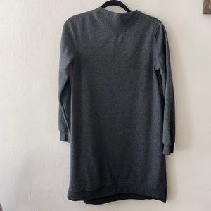 Gray midi cotton dress long sleeve ASKYA XS